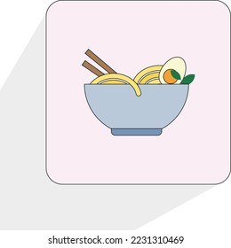 ramen noodles, can be used for icons