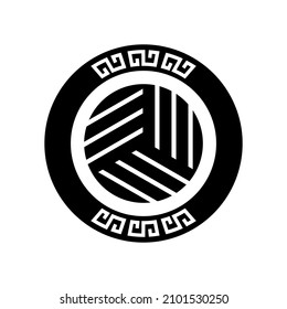 Icono de fideos Ramen. Estilo sólido negro.