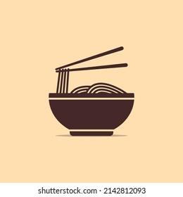 Ramen noodles icon vector illustration