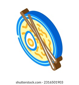 ramen noodles japanese food isometric icon vector. ramen noodles japanese food sign. isolated symbol illustration