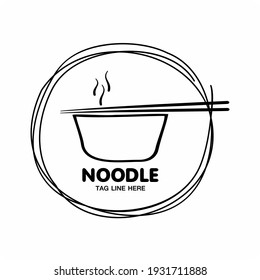 Ramen noodles logo, Noodle box logo icon