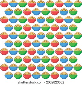 Ramen noodles texture vector art and illustration