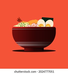Ramen noodles are a very tasty Japanese traditional food.