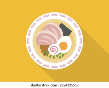 Ramen on the yellow table