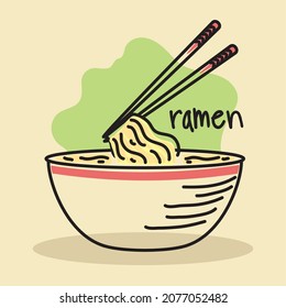 ramen oriental food in bowl