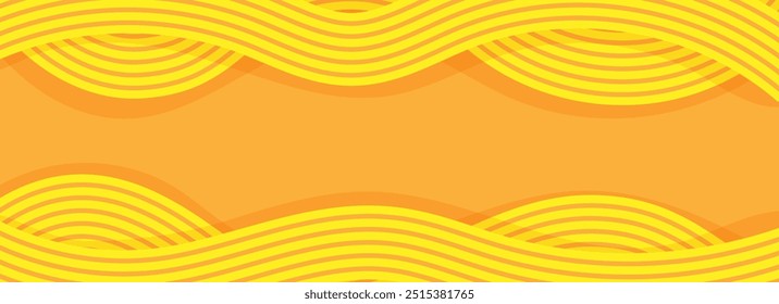 Ramen pattern, vibrant background illustration of asian noodles, ramen, spaghetti, orange background pattern