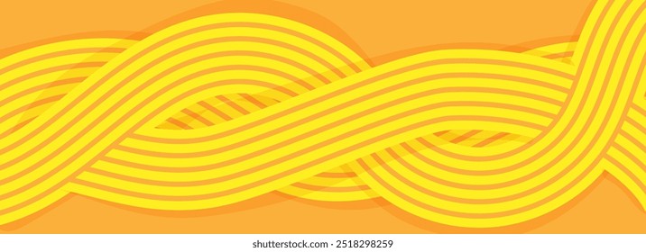 Ramen pattern, vibrant background illustration of asian noodles, ramen, spaghetti, orange background pattern