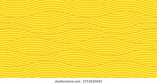 Padrão Ramen, ilustração de fundo vibrante de macarrão asiático, ramen, espaguete, padrão de fundo laranja