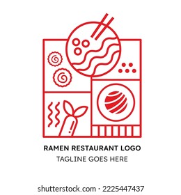 ramen restaurant logo modern vector