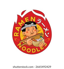 ramen restaurant logo template design