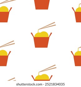 Ramen Seamless Pattern background. Ramen Japanese pattern background. noodle pattern background for packaging.