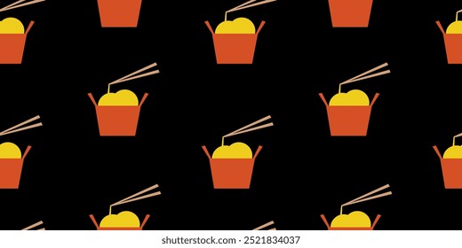 Ramen Seamless Pattern background. Ramen Japanese pattern background. noodle pattern background for packaging.
