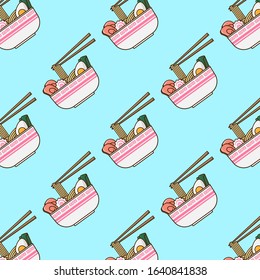 ramen seamless pattern suitable for decoration, wallpaper and others