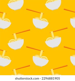 ramen seamless pattern vector illustration