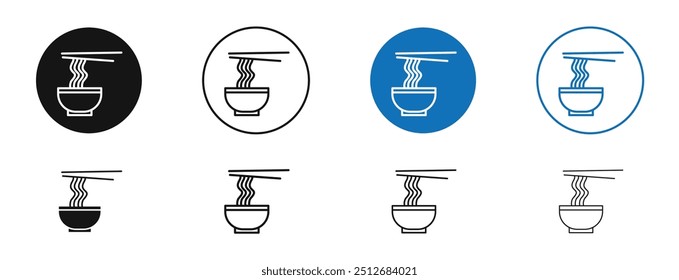 Ramen in set in black and blue color
