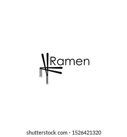 ramen simple logo vector with minimalist style 