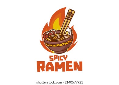 Ramen Spicy Ramen Hot Spicy Ramen Stock Vector (Royalty Free ...