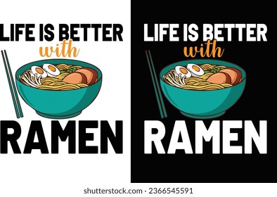 Ramen  t-shirt design | Food t-shirt design