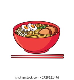 Ramen es un fideo típico japonés de sopa. Los ingredientes básicos del ramen son fideos, setas, carne y huevos.