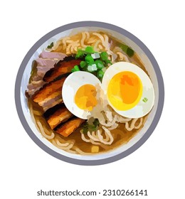 Ramen, Udon, Japanese Food, Noodles, Soup, Hot Food, Egg, Chashu Pork, Chashu Crispy Pork