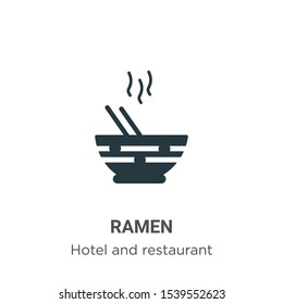 Ramen vector icon on white background. Flat vector ramen icon symbol sign from modern hotel and restaurant collection for mobile concept and web apps design.