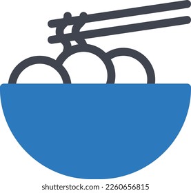 ilustración de ramen Vector en un fondo transparente. Símbolos de calidad superior. Iconos vectoriales de glifos para diseño de conceptos y gráficos. 
