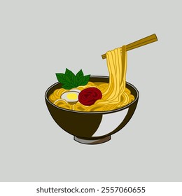 ramen vektor ilustration.Japan traditional food.