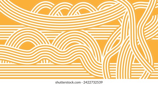 vector de pasta de patrón amarillo ramal