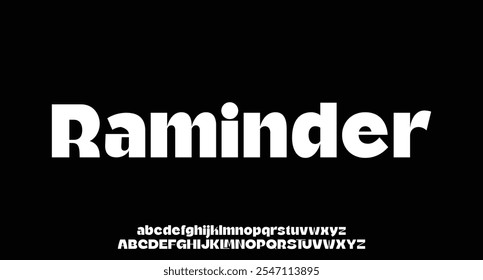 Raminder, Abstract minimal modern alphabet fonts. Typography minimalist urban digital fashion future creative logo font. vector illustration
