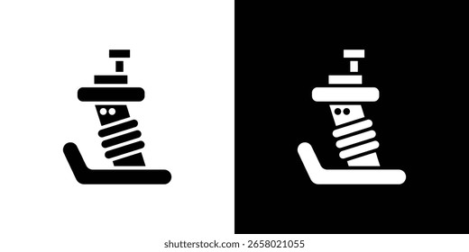 Ícone Rammer de um vetor de estilo plano