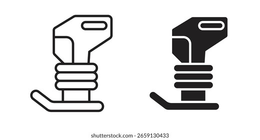 Rammer-Symbol, Vektorgrafik bearbeitbar. schwarzer Vektorsatz