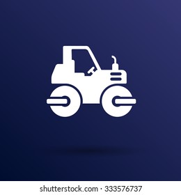 Rammer Major Construction Rink Asphalt icon vector button logo symbol concept.