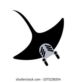 Ramp fish icon. Vector