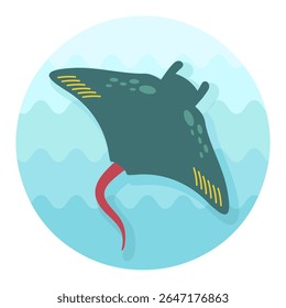 Ramp fish vector icon. Beach. Summer. Summertime. Holiday. Vacation, eps 10