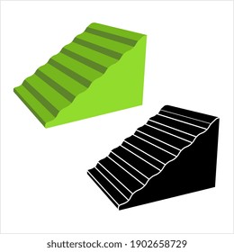Ramp Icon, Inclined Plane Icon Vector Art Illustration
