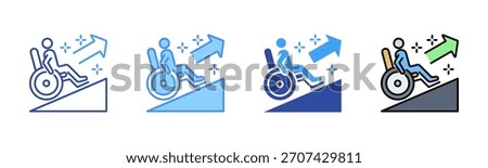 Ramp Icon, Multi Styles Icon Set