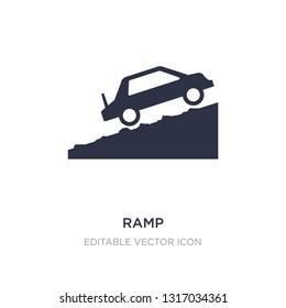 ramp icon on white background. Simple element illustration from Signs concept. ramp icon symbol design.