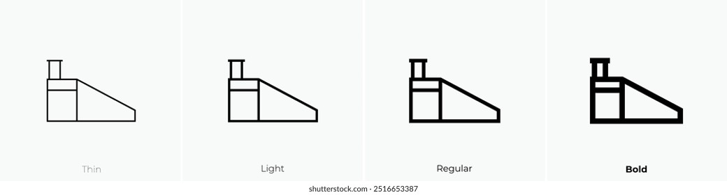 ramp icon. Thin, Light Regular And Bold style design isolated on white background