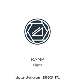 Ramp icon vector. Trendy flat ramp icon from signs collection isolated on white background. Vector illustration can be used for web and mobile graphic design, logo, eps10