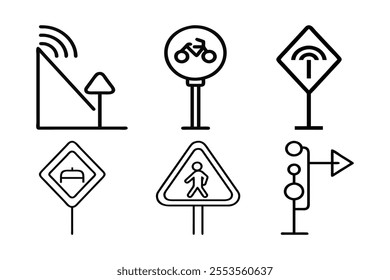 Ramp Meter,Bicycle,Lane Control,Transit Priority,Pedestrian,Transit Priority }Signal icons