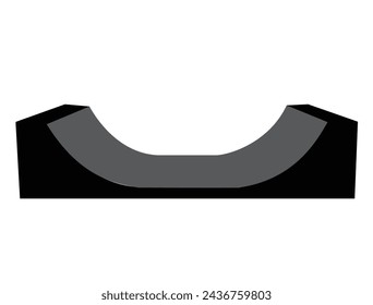 Ramp silhouette vector art white background