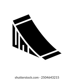 ramp skateboard sport glyph icon vector. ramp skateboard sport sign. isolated symbol illustration