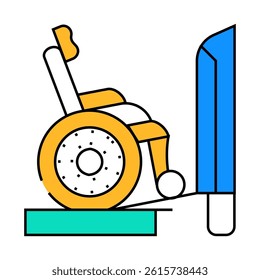 ramp to train line icon vector. ramp to train sign. isolated symbol illustration