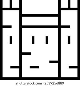 Icono de rampart. Diseño de estilo lineal delgado aislado sobre fondo blanco