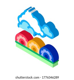 rampas para saltar vector de icono. rampas isométricas para el signo de salto. ilustración de símbolo aislado de color