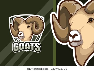 Rams esport cartoon logo mascot illustration