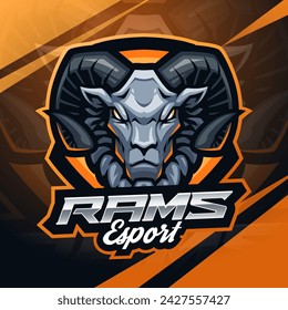 Diseño de logotipo de mascota de exportación Rams