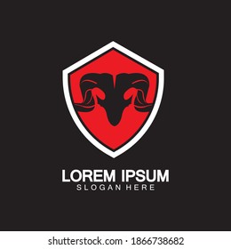 Rams goat head logo icon design vector illustration