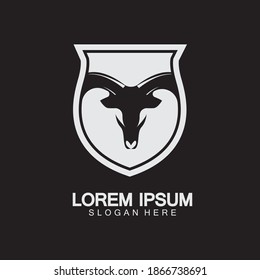 Rams goat head logo icon design vector illustration