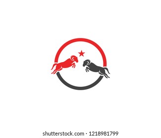 Rams head logo design icon